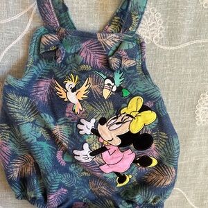 Disney baby stores Minnie Mouse romper with tropical print Sz 6-9 m